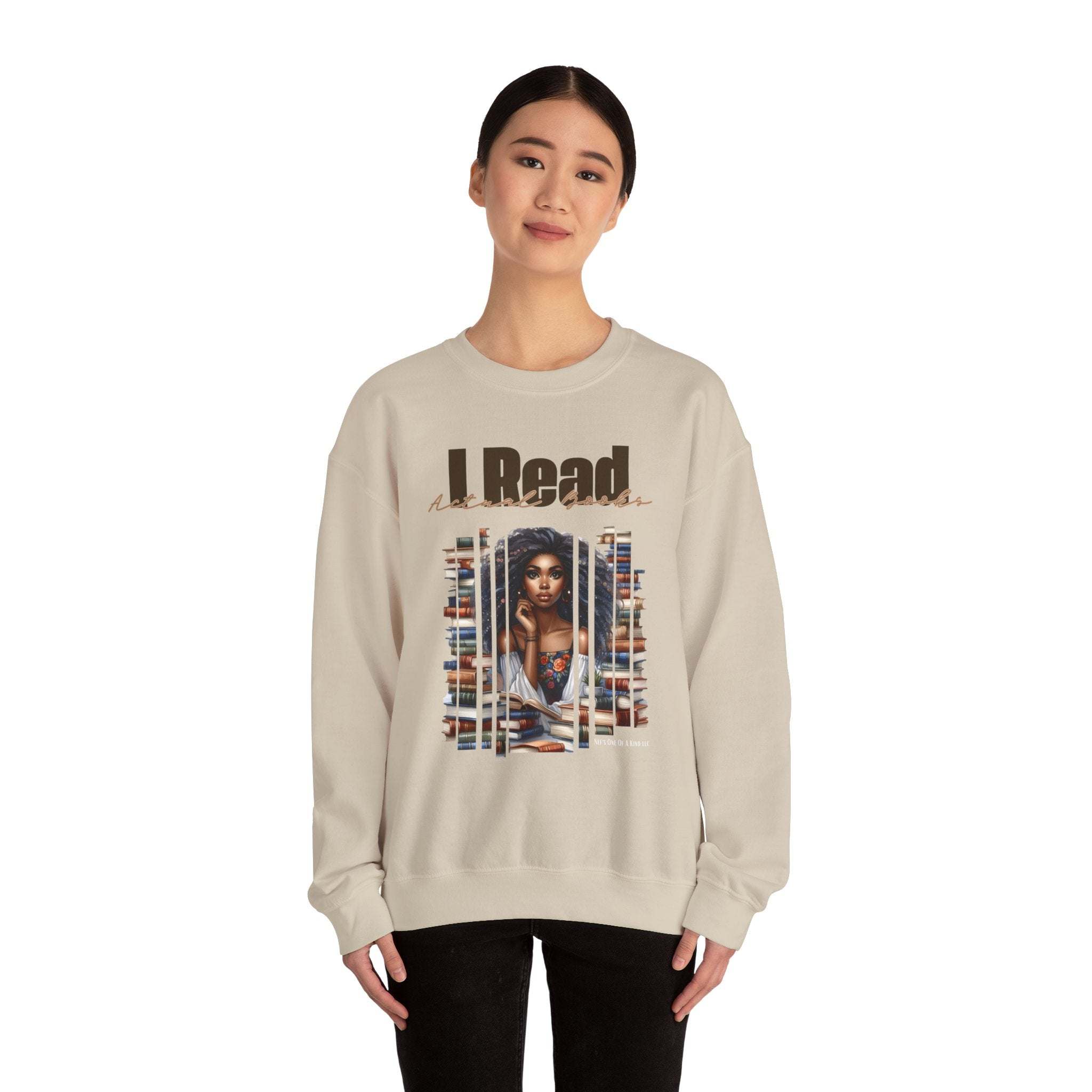 read actual books Unisex Heavy Blend™ Crewneck Sweatshirt